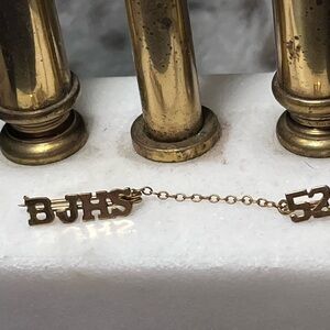 Gold BJHS 1952 High School Label Lin